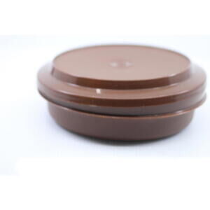 Vtg Tupperware 1206-13 Brown Seal N Serve Bowl 1207-36 Lid Plate Bowl